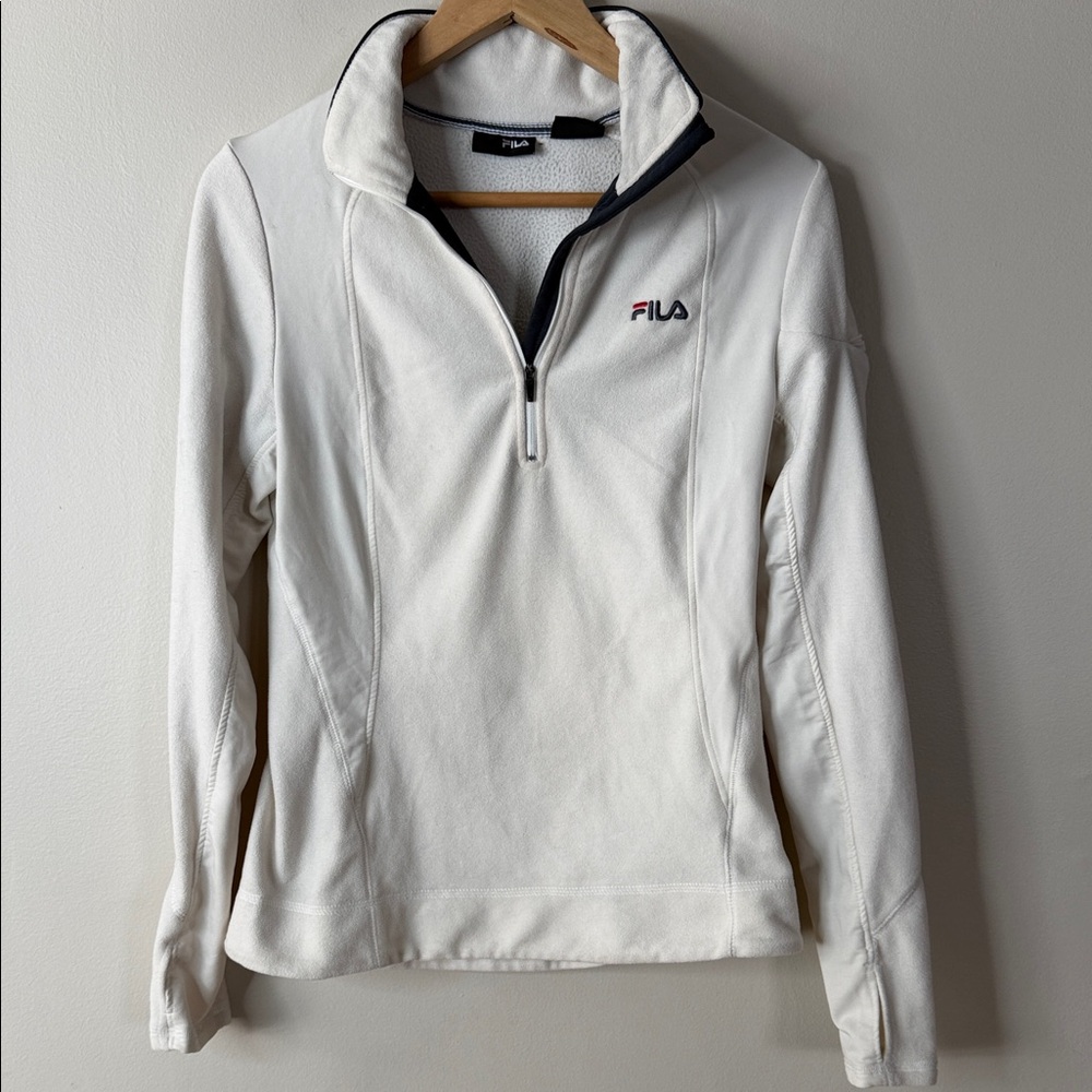 Fila Women's Cream Half-Zip Sweatshirt